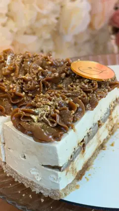 Torta doce de leite crocante — Fatia